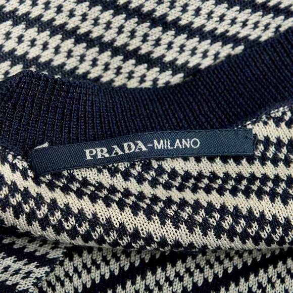 Prada Men's Multi-Color Silk V-Neck Pullover Sweater US S IT 48 - Picture 6 of 6